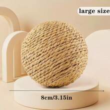 Interactive Cat Scratch Ball, Made Of Durable Scratch-Resistant Material, Helps Clean Cat's Teeth. Suitable For Cats Of All Ages To Chase, Bite, And Scratch, Releasing Energy. - Multicolor - View 17