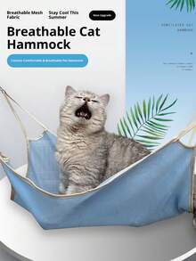 1 buah Hammock Kucing Bernapas, Alas Ayunan Gantung untuk Kucing, Cocok untuk Semua Musim, Anti Gigitan dan Anti Gores, Cocok untuk Kandang Kucing - MultiWarna - View 1
