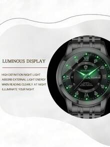 BINBOND B7169 Top Brand Luxury Fashion Business Women's Quartz Watches 30M Waterproof Week Date Clock Sport Ladies' Wrist Watch - black silver - View 7