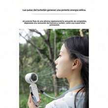 The Southeast Asian Explosive N607 High-Speed Turbocharged Portable Fan Features A Foldable Fan With A Mini Digital Pendant. - White - View 7