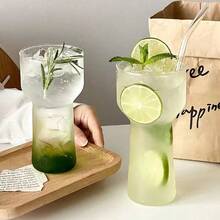 1pc High-Quality Juice Glass Cup, Torch Shaped Beverage Glass, Suitable For Cocktail, Sparkling Water, Creative Mocktail Cups, Ideal For Home Gatherings Or Restaurants - Multicolor - View 12