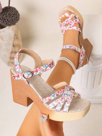 Women's Bowknot Decor Faux Linen Rope Sole, Wedge Platform Sandals. Summer Open Toe Waterproof Heel Design, Bohemian Ballet Style Wrap-Around Sandals. Comfortable Vacation High Heels. Suitable For Summer Outfits, Parties, Weddings, Vacations, Gatherings, Banquets, Fashion Shows. Pair Well With Camisoles, T-Shirts, Shirts, Bikinis, Skirts, Dresses, Shorts.,Beach Shoes
