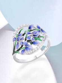 1pc Luxurious Cubic Zirconia Stone Ring, Suitable For Women, Ideal For Weddings, Engagements, Anniversary Parties, Valentine's Day Gifts - 8# - View 14