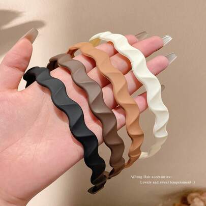 3pcs Non-Slip Toothed Headbands, Daily Wear Hairband For High Crown, Hair Tie Accessories