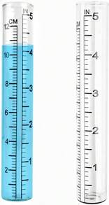TBWHL 2pcs 5" Capacity Rain Gauge Glass Replacement Tube For Yard Garden Outdoor Home - White - View 1