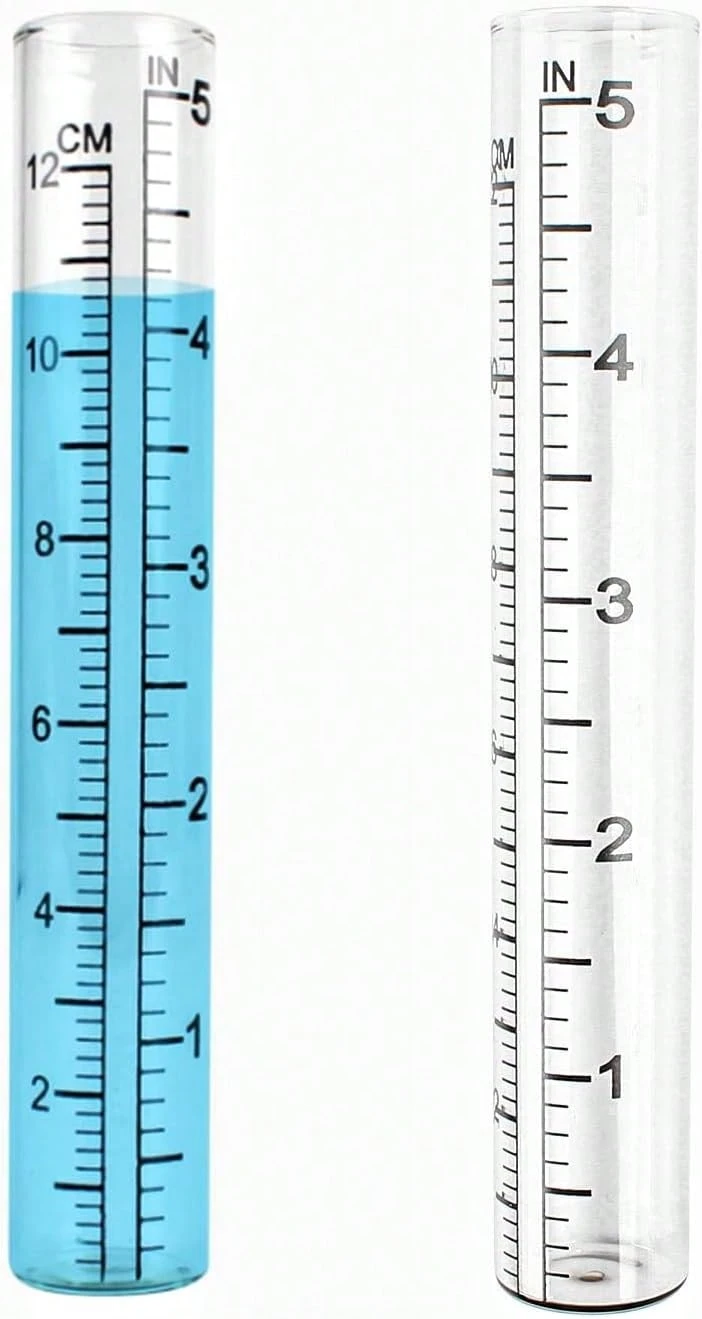TBWHL 2pcs 5" Capacity Rain Gauge Glass Replacement Tube For Yard Garden Outdoor Home - White - View 1