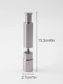 1个不锈钢胡椒研磨器，迷你手动香料研磨器，粗盐研磨器，研磨粗细可调，礼盒包装，便携式户外露营厨房调味研磨器，送给母亲或朋友的礼物 - 彩色 - 查看 3