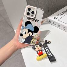 This Disney Mickey Mouse Pattern Lanyard Phone Case Features A Strong Magnetic Closure And Full Coverage Of Acrylic And TPU Material. It's Shockproof, Lightweight, And Suitable For IPhone17/16/11/13/15/15 Plus/15 Pro/15 Pro Max/12/14 Pro Max/11 Pro Max/12 Pro/12 Pro Max/13. It's A Popular Birthday Gift, Business Gift, Durable, Stain-Resistant, And Fingerprint-Resistant New Phone Case For Men And Women. It Also Includes A Mickey Mouse Phone Case And Mickey Mouse Doll Bracelet. Compatible With SamsungGalaxy S20, S21, S22, S23, And S24 Series. It's The Perfect Gift For Friends And Family. This Stylish Phone Case Is Fun, Lightweight, And Durable. IPhone17 Pro Max Phone Case, Minnie Phone Case. - 無色 - 查看 7