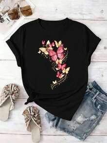Women T-Shirts - Black - View 2