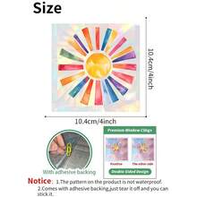 幼兒房裝飾貼紙 幼兒房裝飾用品 1件裝 裝飾性背膠貼紙 玻璃貼紙創意捕光器 - 彩色 - 查看 3