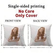 1PC Custom Cushion Cover,DIY Customized Throw Pillow Home Decorative,Wedding Gift ,Birthday Present,Anniversary Gift,Pet ,Digital Printed Pillow Cover,2D Flat Printing, Without Pillow Core - Multicolor - View 3