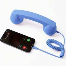 Vintage Phone Handset - Classic Wired Telephone Handset With Type-C Interface, Plug And Play High Definition Call, Volume Control, Tangle-Free Cable, Suitable For Mobile Phones, Tablets, Home Office, Cool Gift For Elderly - View 11