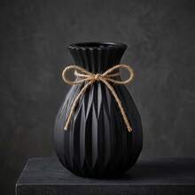 1pc Modern Minimalist Boho Aesthetic Decorative Shatterproof Lightweight Waterproof Matte Finish Unbreakable Premium Plastic Flower Vase - A - View 7