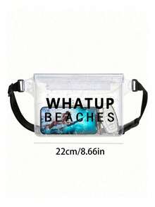 这款大容量防水腰包采用“WHATUP BEACHES”图案设计，配有可调节腰带，PVC材质。它采用三重密封设计，并设有防水手机口袋，支持触屏操作。是海滩活动的理想之选。这款腰包可在冲浪、皮划艇、划船或钓鱼时保护您的手机和贵重物品。 - 彩色 - 查看 10