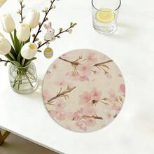 A Round Pattern With Plum Blossoms, Flowers And Green Leaves, Suitable For Spring, Summer, Autumn And Winter Seasons - Multicolor - View 6