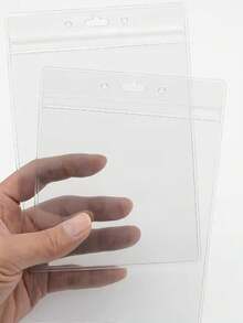 Durable Anti-Lost Passport Holder, Enlarged Transparent ID Card Case, Student Passport Cover, Waterproof PVC Clear Soft Card Holder, Exhibition Badge Holder, Work ID Holder, Student Card Case - Multicolor - View 5