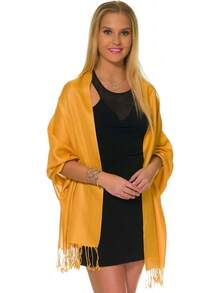 Shawls And Wraps Evening Dresses, Large Soft  Wedding Shawl - Light Gold - View 2