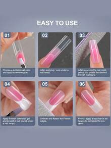 120pcs Space French Dual-Mode 12 Sizes Nail Extension Tips, Suitable For Quick Shaping Nails, Multi-Functional Manicure Tool, Suitable For Home DIY Manicure And Nail Art - Clear - View 9