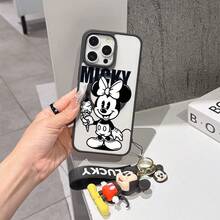 This Disney Mickey Mouse Pattern Lanyard Phone Case Features A Strong Magnetic Closure And Full Coverage Of Acrylic And TPU Material. It's Shockproof, Lightweight, And Suitable For IPhone17/16/11/13/15/15 Plus/15 Pro/15 Pro Max/12/14 Pro Max/11 Pro Max/12 Pro/12 Pro Max/13. It's A Popular Birthday Gift, Business Gift, Durable, Stain-Resistant, And Fingerprint-Resistant New Phone Case For Men And Women. It Also Includes A Mickey Mouse Phone Case And Mickey Mouse Doll Bracelet. Compatible With SamsungGalaxy S20, S21, S22, S23, And S24 Series. It's The Perfect Gift For Friends And Family. This Stylish Phone Case Is Fun, Lightweight, And Durable. IPhone17 Pro Max Phone Case, Minnie Phone Case. - Hồng - Xem 5