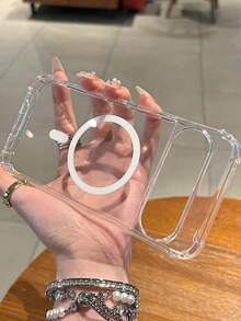 透明磁吸無線充電四角硬殼手機保護殼，相容 Pixel 9 Pro XL 10 9 8 7 Pro 10A 9A 8A 7A 5G，透明防護背蓋 - 無色 - 查看 3