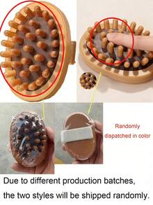 Anti-Cellulite Wooden Essential Oil SPA Cushion Massage Comb Scalp Massage Brush Body Massager Fitness Accessories - Multicolor - View 8