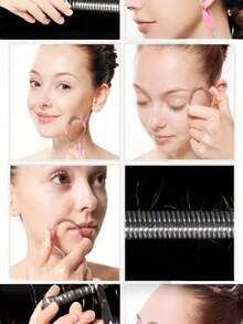 1/2pcs Multi-Function Stainless Steel Hair Removal Tool, Unisex Facial Hair Removal Tool, Waterproof Face Hair Removal Tool, Suitable For Body And Face, Including Lip And Eyebrow Hair Removal, Women's Beauty Spring Lift Lip Hair, Wax Hair Removal - Multicolor - View 3