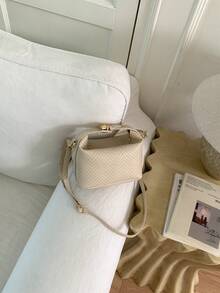Minimalist Wavy Pattern New Handbag, Fashion Women's Bag, Multifunctional Shoulder Crossbody Bag, Summer Beach Gift, Suitable For Girls, Ladies, Students, Summer Essential, Perfect For Vacation & Leisure - Beige - View 7