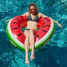 Inflatable Swimming Ring, PVC Inflatable Swimming Ring, Unisex Underarm Floats, Including Green, Pink, Donut-Shaped, Watermelon-Shaped, Suitable For Summer Water Sports, Pool Parties, Beach Parties, Swimming Pools, Beaches, Summer Vacation Swimming Rings - Multicolor - View 4