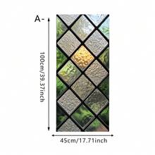 1/4pcs Fresh Green Frosted Window Sticker With Built In Landscape Pattern, Adhesive Free Privacy Film, Uv Protection, Suitable For Kitchens, Living Rooms, Offices, And Home Decor. - Frosted Film - View 17