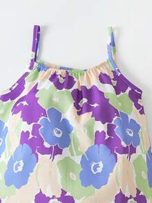 Newborn Sleeveless Summer Crawler Romper Jumpsuit - Violet Purple - View 3