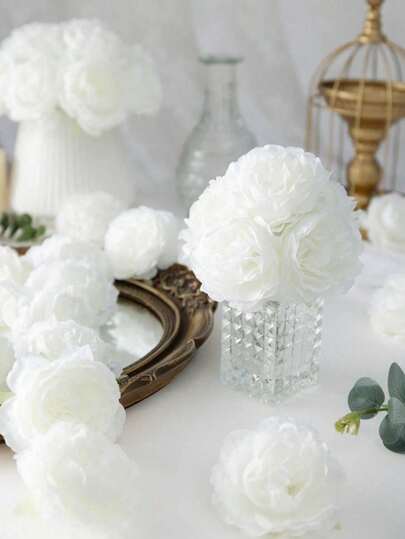 5/10pcs 2.95in Real Touch Artificial Peony Flower Heads (Stemless). Perfect For DIY Wedding Walls, Table Centerpieces, And Vase Filling. Ideal Gift For Anniversaries Or Graduation. Suitable For All Seasons.