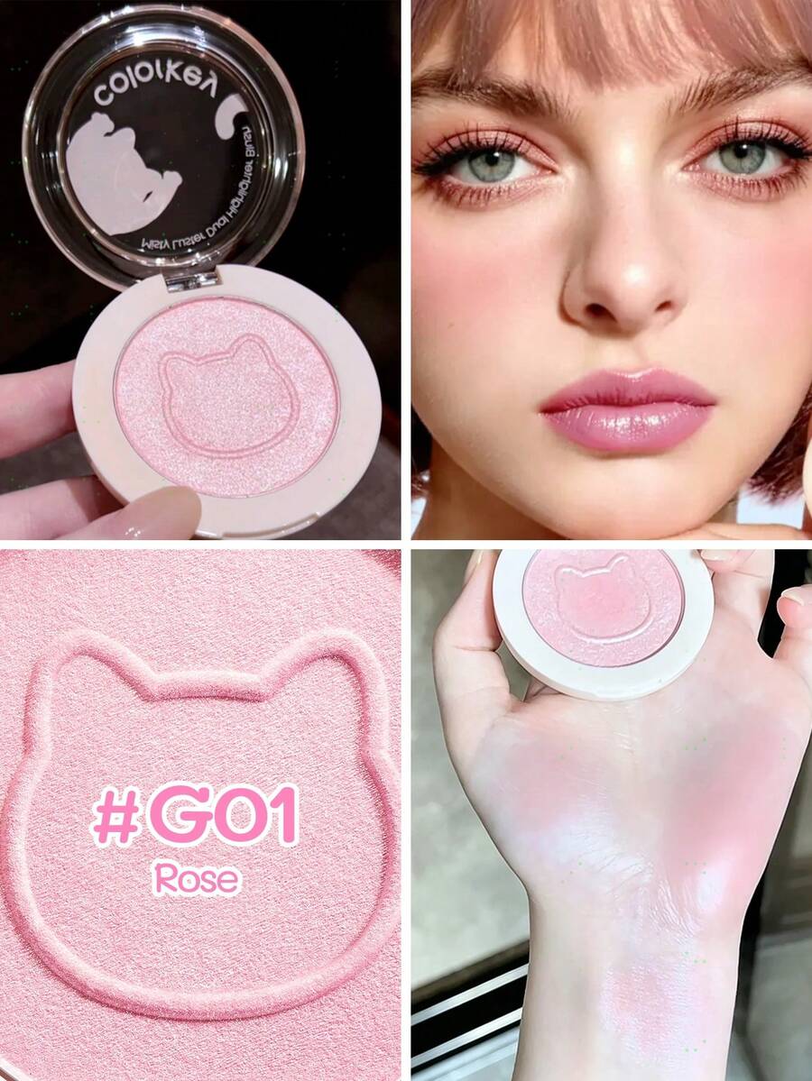 Phấn má hồng COLORKEY Prism Highlighter Blush, phấn má hồng có độ lên màu cao - lâu trôi và không phai màu, tạo hiệu ứng rạng rỡ, mỹ phẩm trang điểm mặt thương hiệu phù hợp cho phụ nữ và các bạn gái, hoàn hảo cho mùa xuân/hè, lý tưởng cho phong cách retro Y2K, thích hợp làm quà tặng sinh nhật, Ngày của Mẹ, trang điểm dự tiệc và du lịch, màu sắc đẹp nhất.