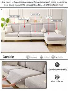 1 tấm bọc ghế sofa co giãn, chống trượt, chống tràn, che phủ toàn bộ, chất liệu vải dày dặn, có thể giặt máy, chống bụi, thân thiện với thú cưng, có thể điều chỉnh kích thước cho phòng ngủ, văn phòng, phòng khách, ghế sofa hình chữ L 1/2/3/4 chỗ ngồi. - Màu Xám nhạt - Xem 11