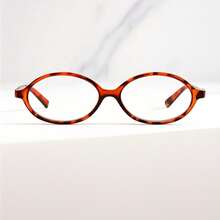 1 Pair Oval Retro Versatile Transparent Eyeglasses, Fashionable Clear Lens Glasses - Clear - View 2