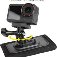 Giá đỡ dây đeo vai ba lô điều chỉnh góc, kẹp vai đa góc, ổn định, thích hợp cho camera hành động, leo núi và quay vlog để chống trượt. - Xem 6