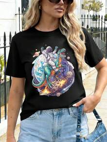 Women T-Shirts - Black - View 1