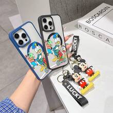 This Disney Mickey Mouse Pattern Lanyard Phone Case Features A Strong Magnetic Closure And Full Coverage Of Acrylic And TPU Material. It's Shockproof, Lightweight, And Suitable For IPhone17/16/11/13/15/15 Plus/15 Pro/15 Pro Max/12/14 Pro Max/11 Pro Max/12 Pro/12 Pro Max/13. It's A Popular Birthday Gift, Business Gift, Durable, Stain-Resistant, And Fingerprint-Resistant New Phone Case For Men And Women. It Also Includes A Mickey Mouse Phone Case And Mickey Mouse Doll Bracelet. Compatible With SamsungGalaxy S20, S21, S22, S23, And S24 Series. It's The Perfect Gift For Friends And Family. This Stylish Phone Case Is Fun, Lightweight, And Durable. IPhone17 Pro Max Phone Case, Minnie Phone Case. - Hồng - Xem 4