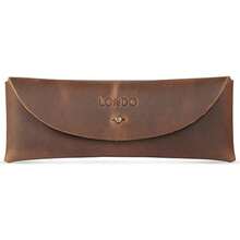 Otto Angelino Snap Cover Retro Pen and Pencil Case Visone Marrone - Visón - Ver 2