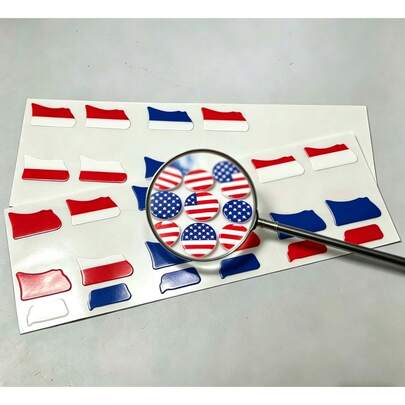 2025 Flag Book, 5 Sheets Of 100Pcs Vintage Ticket Style Decorative Stickers For Journaling Scrapbooking Album Wedding Invitations Birthday Cards Holiday Greeting Cards DIY Craft Decoration, Glossy White Rectangle Ticket Shape Design For Scrapbook Diary Planner Card Making Art Craft