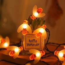 20/50pcs LED Solar Powered String Lights, 8 Modes (Warm White/Colorful), Suitable For Garden And Holiday Decoration, Adorable Little Bugs Bring Holiday Cheer! - Yellow - View 14