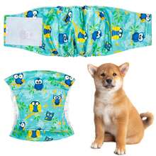 Banda para barriga de perro macho lavable - (1 paquete) Pañales reutilizables para perros para marcado e incontinencia, muy absorbentes y a prueba de fugas, ropa interior de entrenamiento cómoda para perros pequeños a grandes - Multicolor - Ver 2