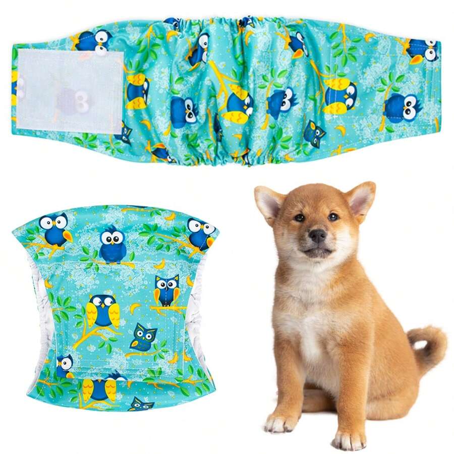 Banda para barriga de perro macho lavable - (1 paquete) Pañales reutilizables para perros para marcado e incontinencia, muy absorbentes y a prueba de fugas, ropa interior de entrenamiento cómoda para perros pequeños a grandes