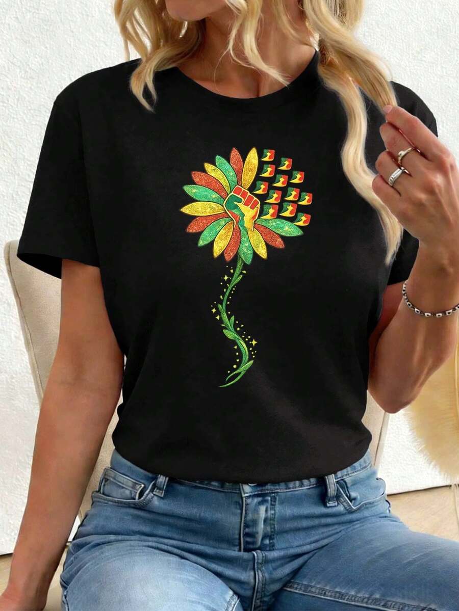 Women T-Shirts - Black - View 1