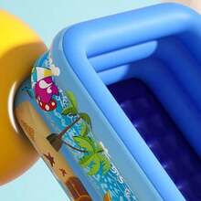 Rectangular Printed Inflatable Pool - Suitable For Bathing And Outdoor Water Activities, It Inflates Quickly, Features A Non-Slip Base And Is Made Of Durable Material. It Is An Ideal Water Play Container For You To Relax In Your Backyard Or Patio While Maintaining Personal Hygiene (Air Pump Not Included). - Inflatable Pool - View 6