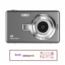 2.4" Digital Camera: 50MP, 16X Digital Zoom, Compact Digital Camera Suitable For Teens & Beginners, Ideal Gift For Mother's Day, Birthday, Party (Comes With 2 Stickers) - Grey - View 13