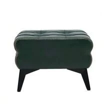 Portable Footstool In Green Leather With Metal Legs. Multifunctional Footstool. Multi-Purpose Shoe-Changing Stool For Living Room And Bedroom. Simple Design, Suitable For Various Interior Styles. - 綠色 - 查看 11