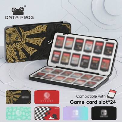  Hộp đựng thẻ game DATA FROG dành cho Switch & OLED – Hộp đựng 24 khe cắm thẻ game, hộp đựng du lịch nhỏ gọn có nắp bảo vệ.