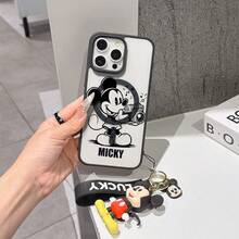 This Disney Mickey Mouse Pattern Lanyard Phone Case Features A Strong Magnetic Closure And Full Coverage Of Acrylic And TPU Material. It's Shockproof, Lightweight, And Suitable For IPhone17/16/11/13/15/15 Plus/15 Pro/15 Pro Max/12/14 Pro Max/11 Pro Max/12 Pro/12 Pro Max/13. It's A Popular Birthday Gift, Business Gift, Durable, Stain-Resistant, And Fingerprint-Resistant New Phone Case For Men And Women. It Also Includes A Mickey Mouse Phone Case And Mickey Mouse Doll Bracelet. Compatible With SamsungGalaxy S20, S21, S22, S23, And S24 Series. It's The Perfect Gift For Friends And Family. This Stylish Phone Case Is Fun, Lightweight, And Durable. IPhone17 Pro Max Phone Case, Minnie Phone Case. - Trong sáng - Xem 5