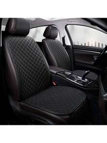 2pcs Universal Leather Car Seat Cushion - Four-Season Comfort, Non-Slip Star-Stitched Design For Front Seat And Backrest - Star Leather - View 14