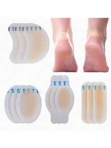 1pc/10pcs Set, Gel Transparent Invisible Anti-Friction Pads, Heel Pads And Forefoot Gel Pads, 4 Shapes Hydrogel Pads, Suitable For High Heels, Foot Care Essential, Soft Heel Protection Pads, Waterproof Bandages - Multiple Styles - View 4